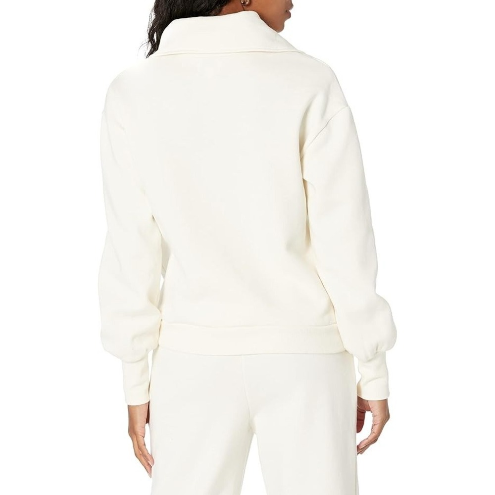 The Drop Women's Fleece Half-Zip Pullover Ivory XS NWT - Picture 3 of 6